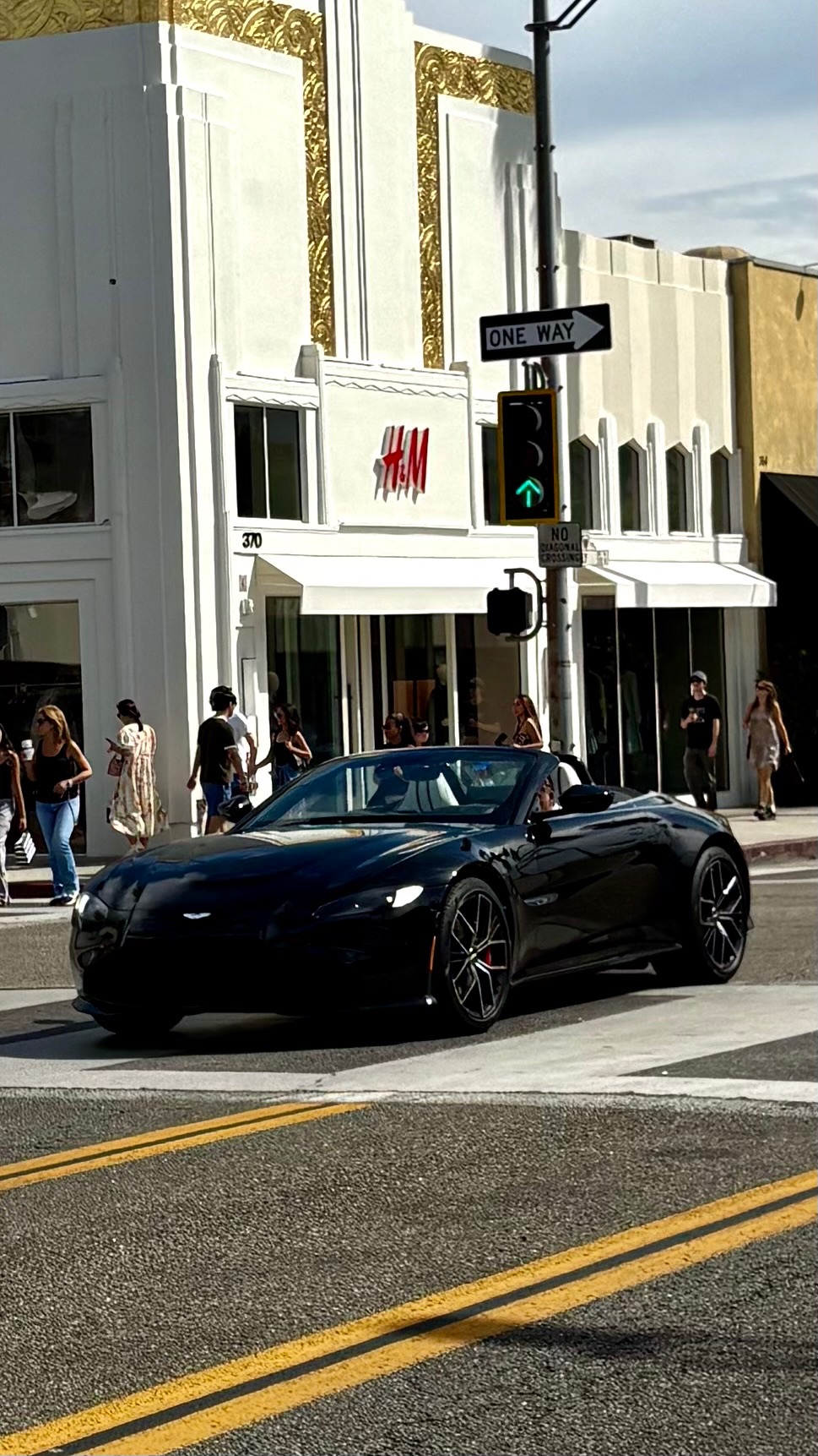 Aston Martin V8 Vantage roadster in Beverly Hills